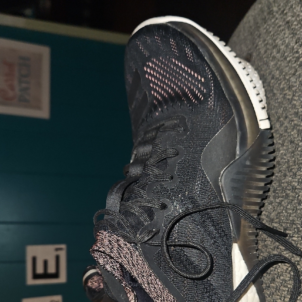 Black and Pink Athletic Sneakers
